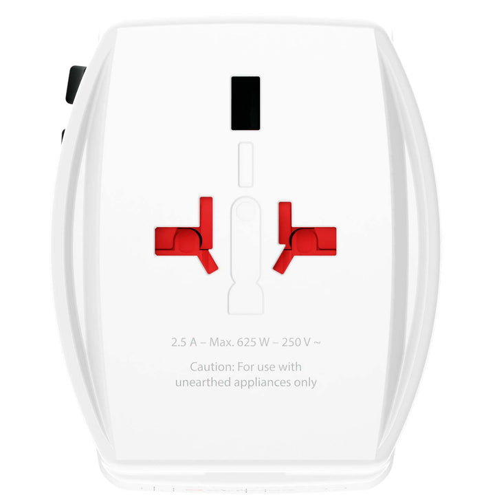 Världsreseadapter MUV USB AC65PD USB-A+USB-C PD 65W Ojordad