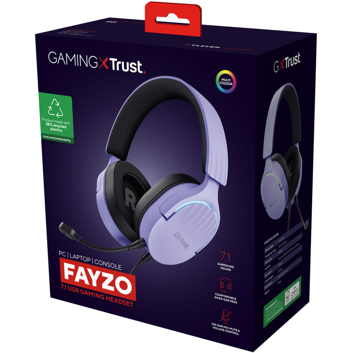GXT 490P Fayzo Gamingheadset 7.1 USB Eco Lila
