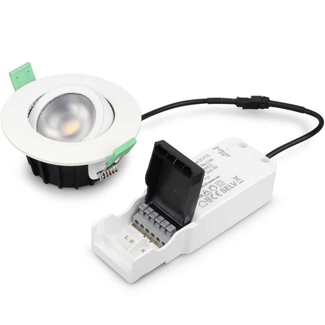 Ellen Infälld downlight Dim-to-Warm 520lm IP65 3-pack Vit