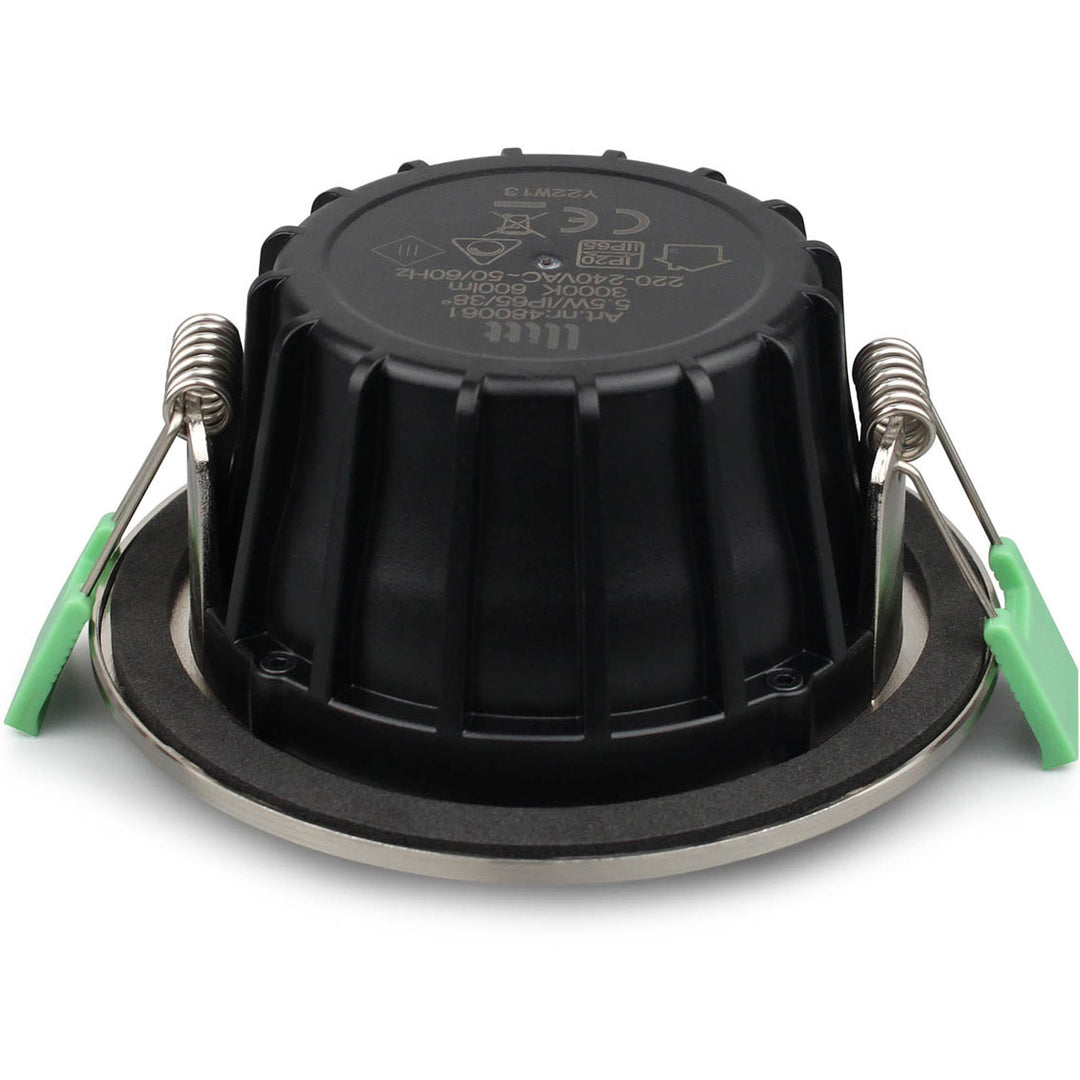 Lisa Dimbar Infälld downlight 3000K 600lm IP65 1-pack Borstad stål