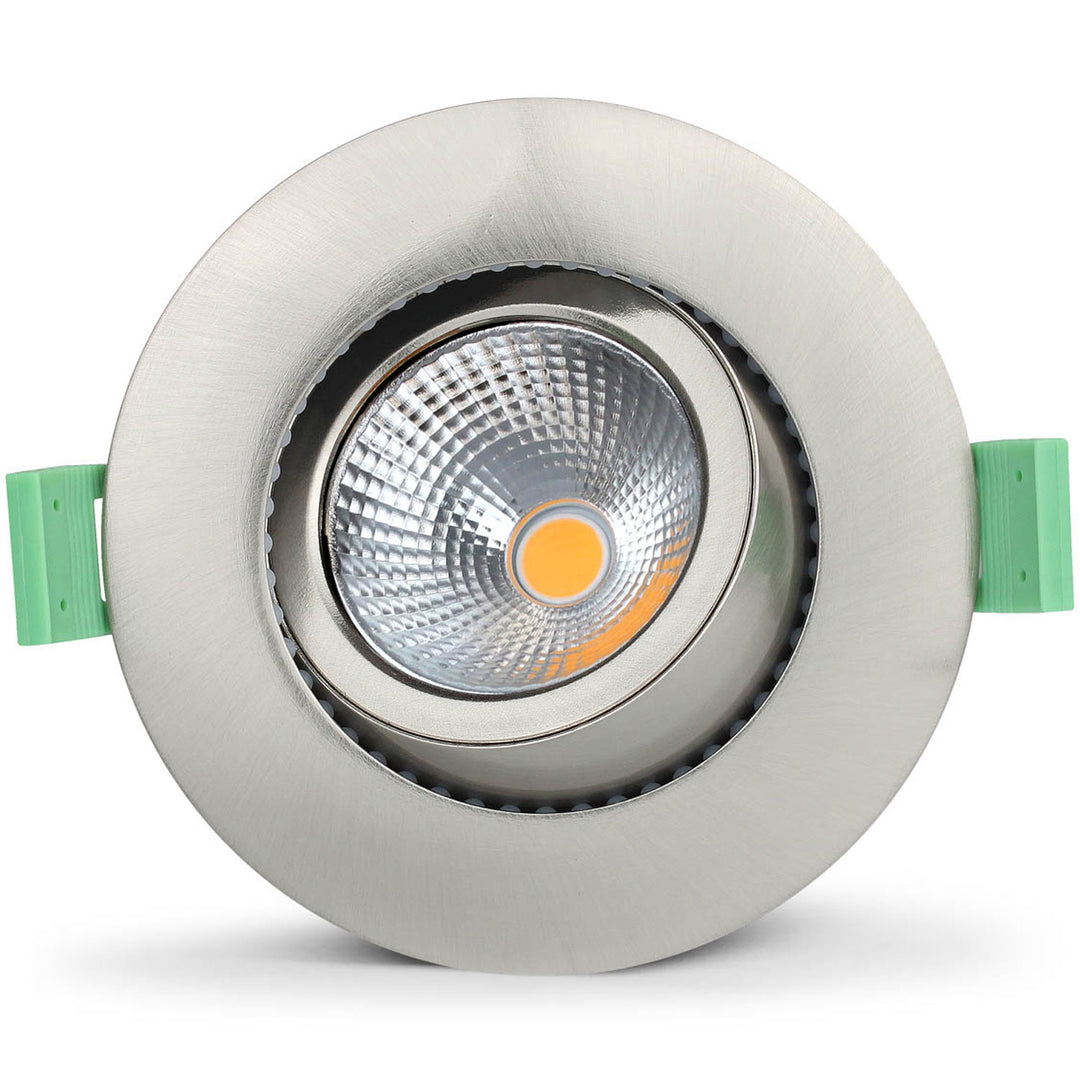 Lisa Dimbar Infälld downlight 3000K 600lm IP65 3-pack Borstad stål