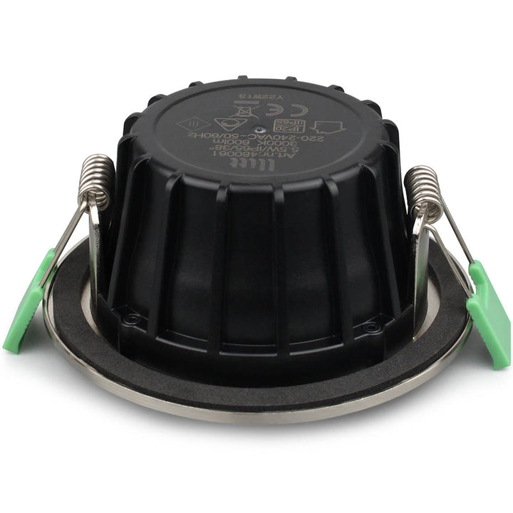 Lisa Dimbar Infälld downlight 3000K 600lm IP65 3-pack Borstad stål