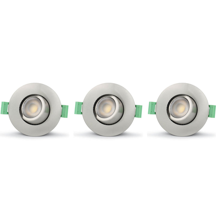 Sanna Dimbar Infälld downlight 3000K/4000K 520lm IP65 3-pack Borstad stål