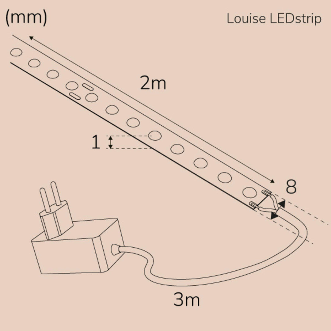Louise Ledstrip kit COB-LED DOT IP20 2m 3000K