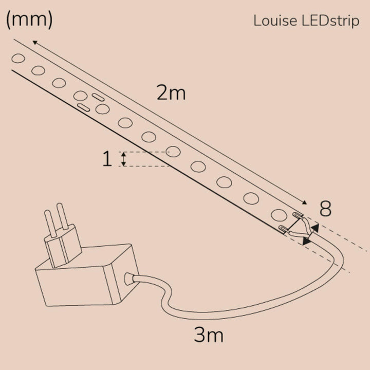 Louise Ledstrip kit COB-LED DOT IP20 2m 3000K