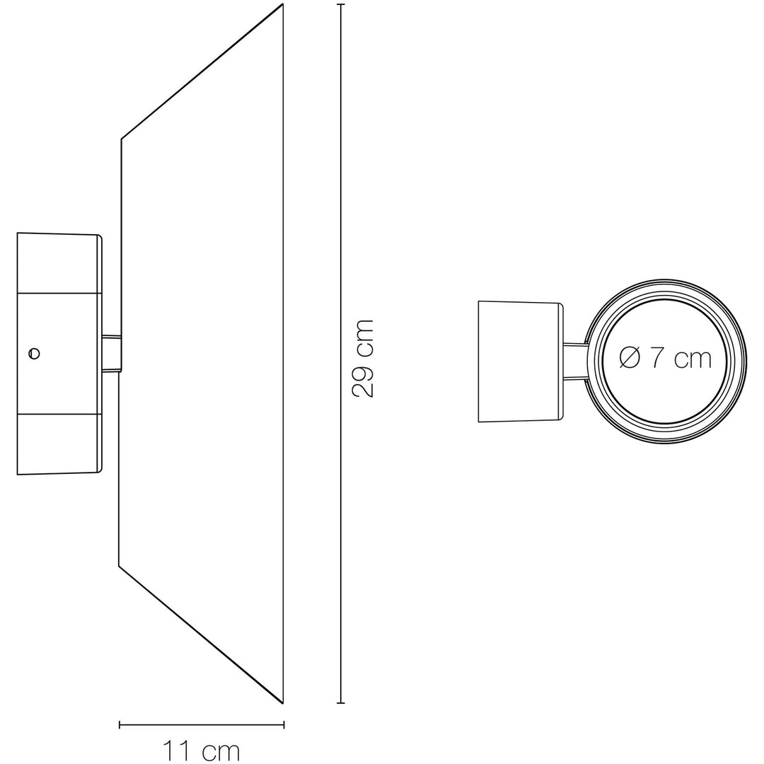 Wally Vägglampa Up/Down 2 x5W 2x350lm 3000K