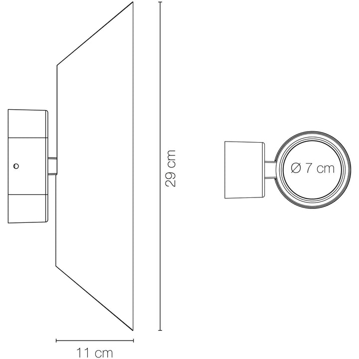 Wally Vägglampa Up/Down 2 x5W 2x350lm 3000K