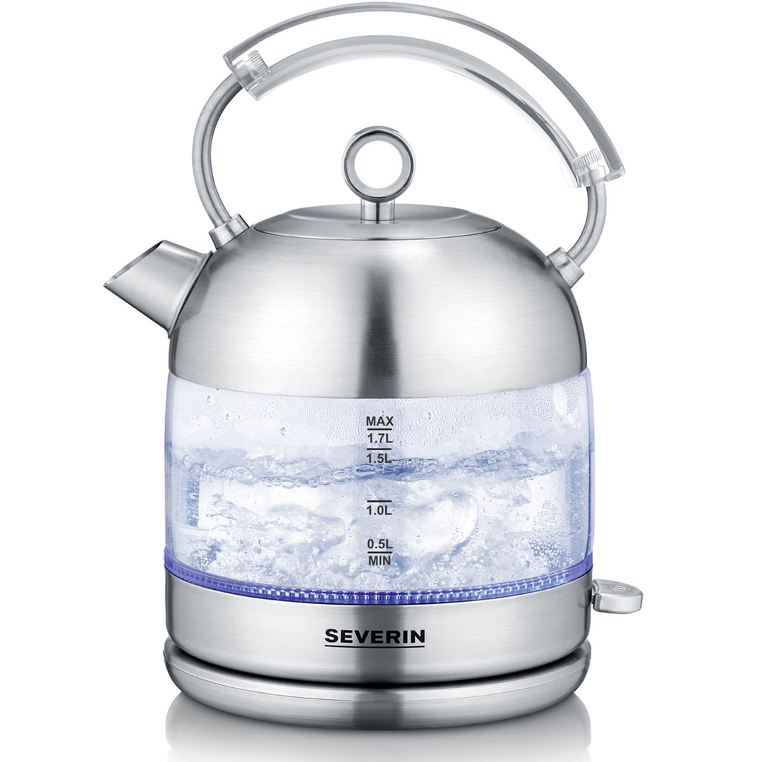 Vattenkokare 1,7L 2400W Borstat stål/Glas WK3459