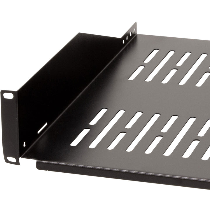 19"-hylla 2U 440 x 406 mm max 25 kg Svart