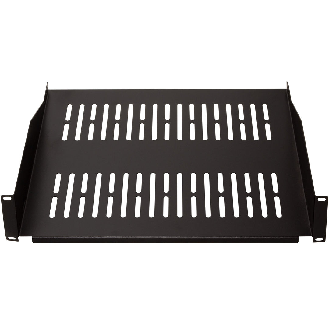 19"-hylla 2U 440 x 406 mm max 25 kg Svart