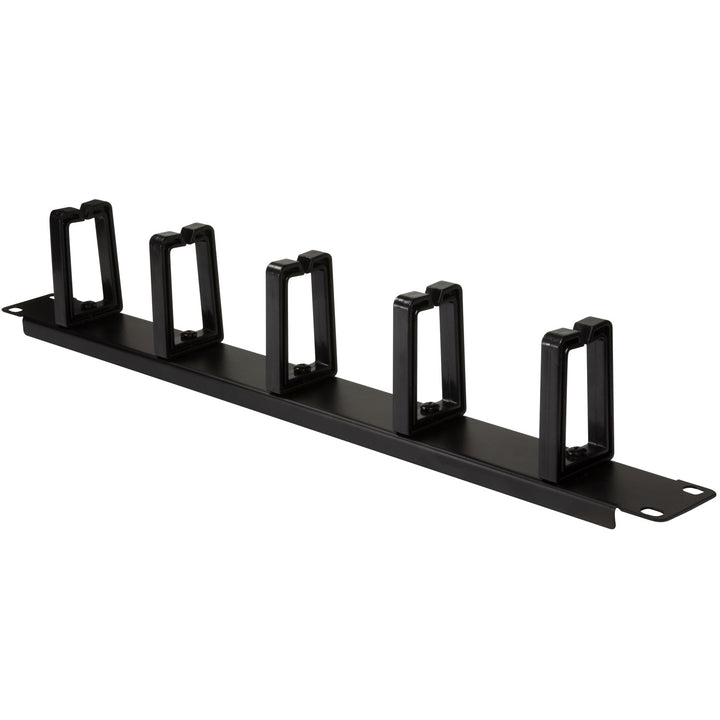 19"-kabelpanel med 5 roterbara fästen U1 Svart