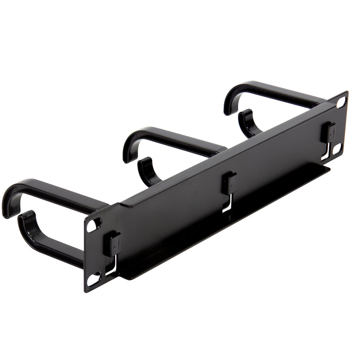 10"-kabelpanel med 3 fästen U1 Svart
