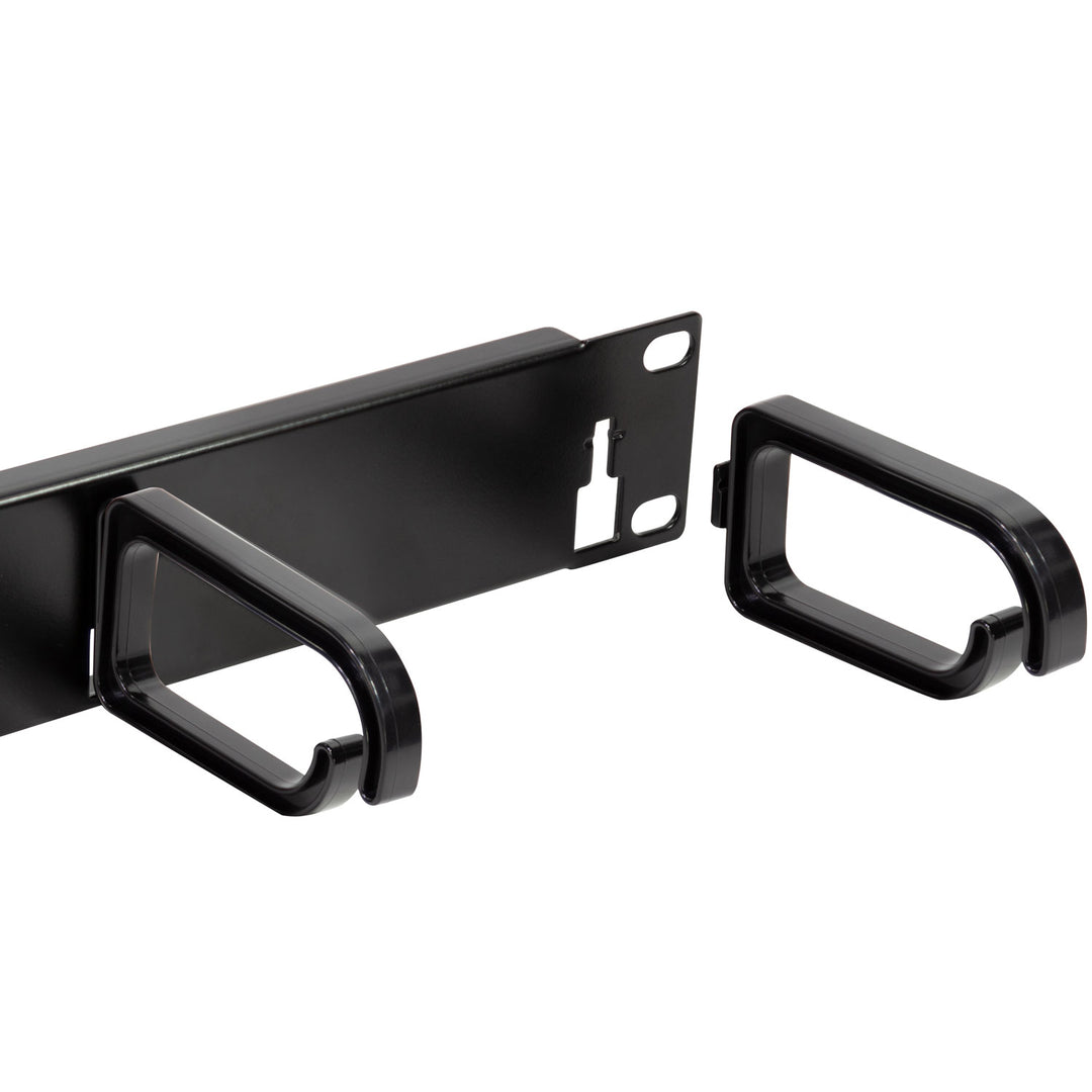 10"-kabelpanel med 3 fästen U1 Svart