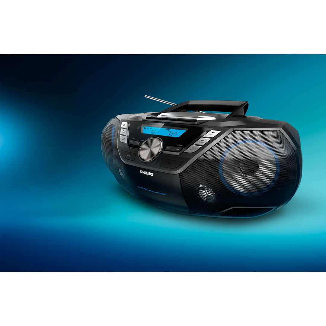 Boombox CD/Radio/Kassett/Bluetooth/USB AZB798T/12 Svart
