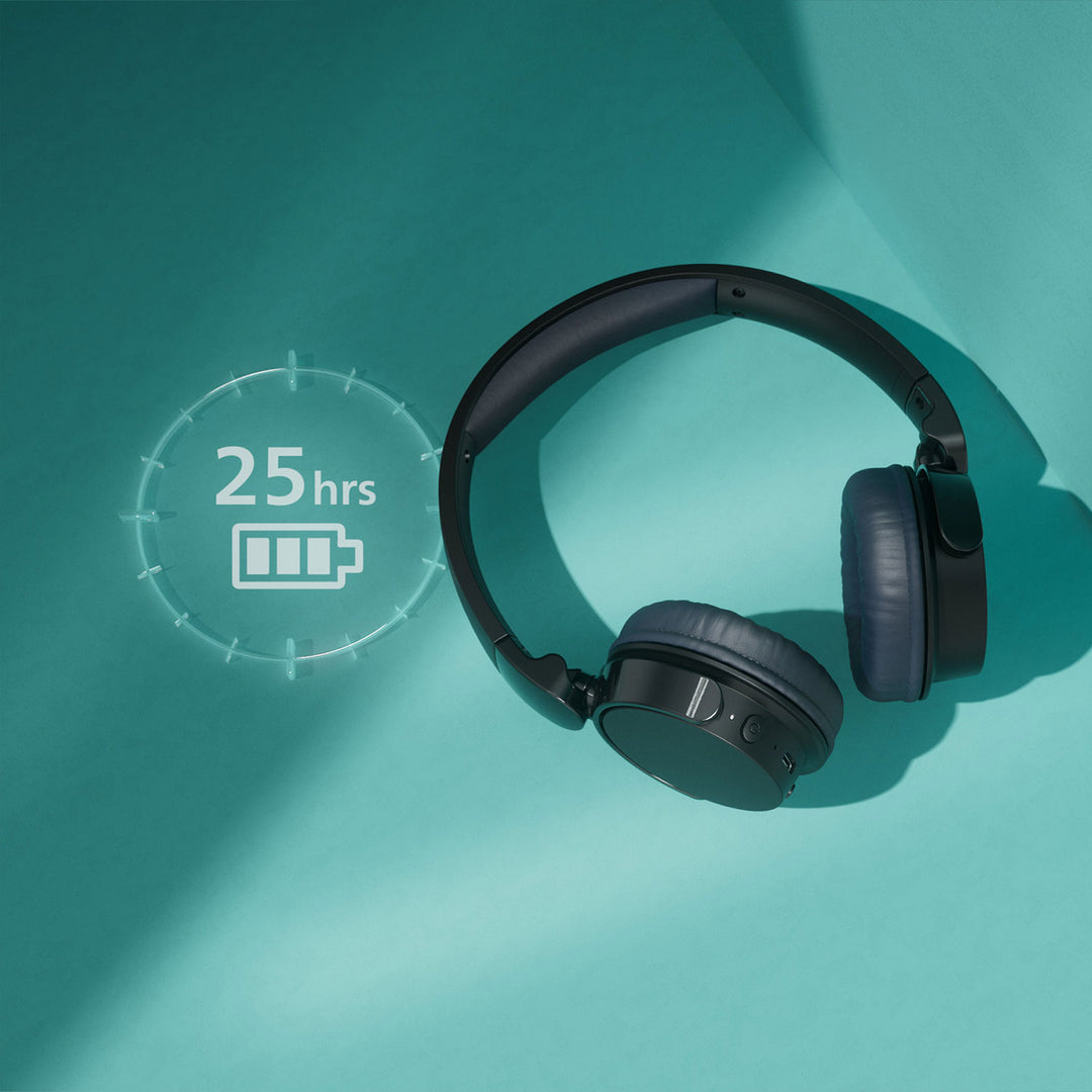 Hörlurar On-Ear Lätt-vikt 25h TAH3209BK/00 Svarta