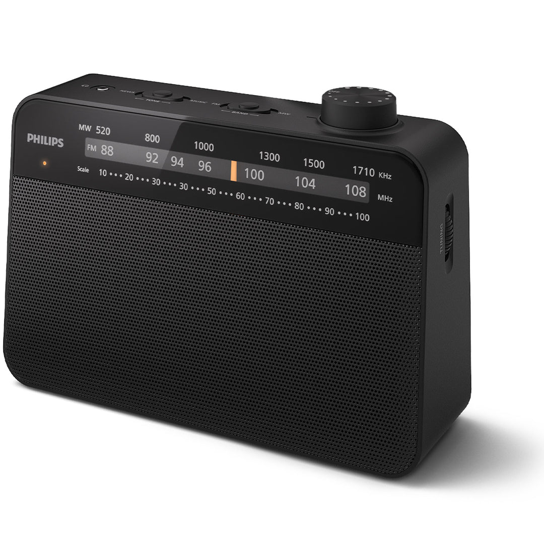 Radio FM/MW Analog Portabel Nät/batteridriven TAR2509 Svart