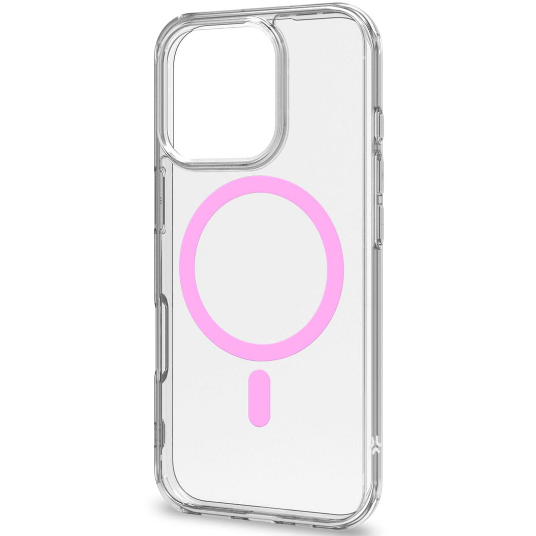 Gelskinmag Magnetic Cover MagSafe iPhone 16 Pro Transparent + Rosa