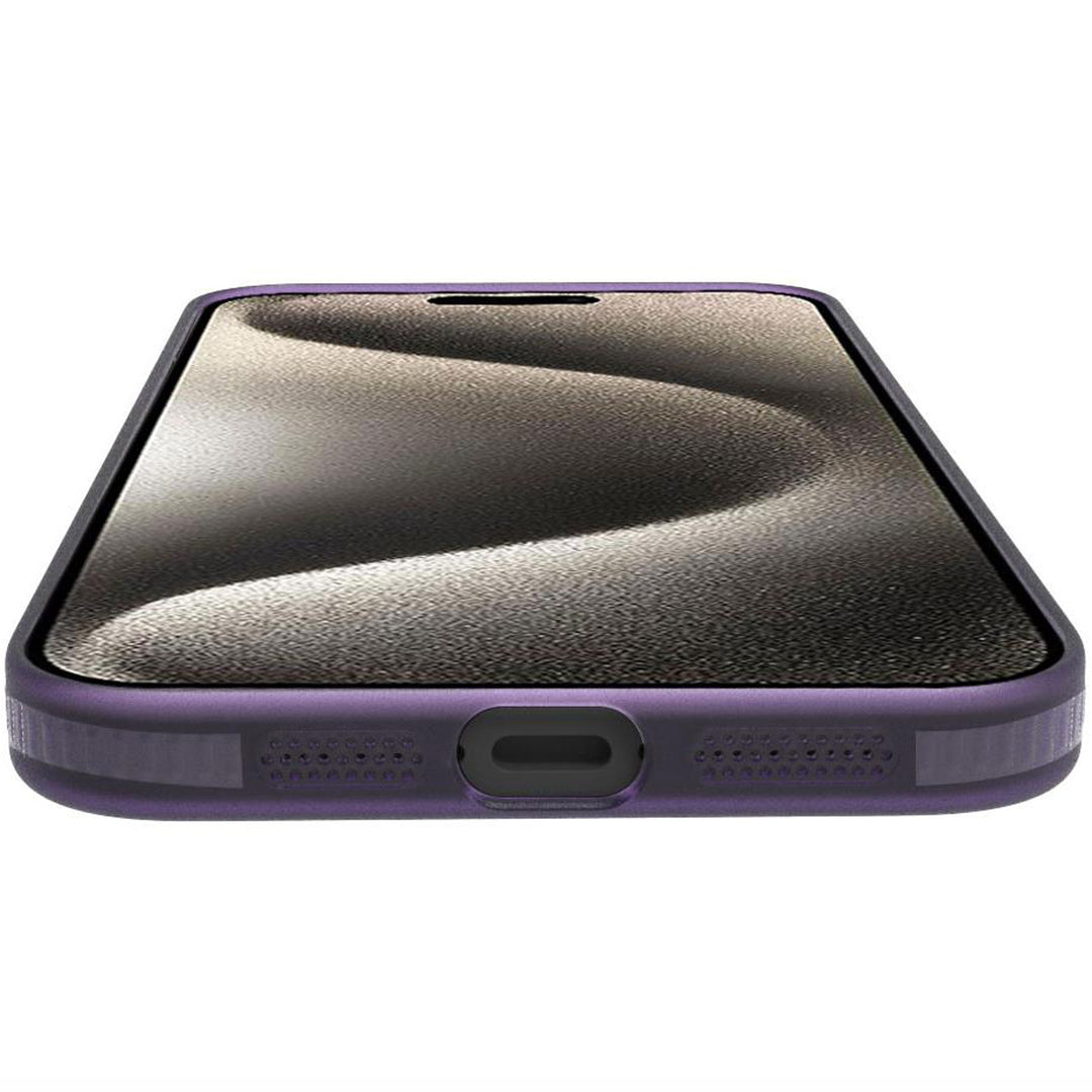 Magsuit MagSafe-kompatibelt skal iPhone 16 semi-transparent Lila