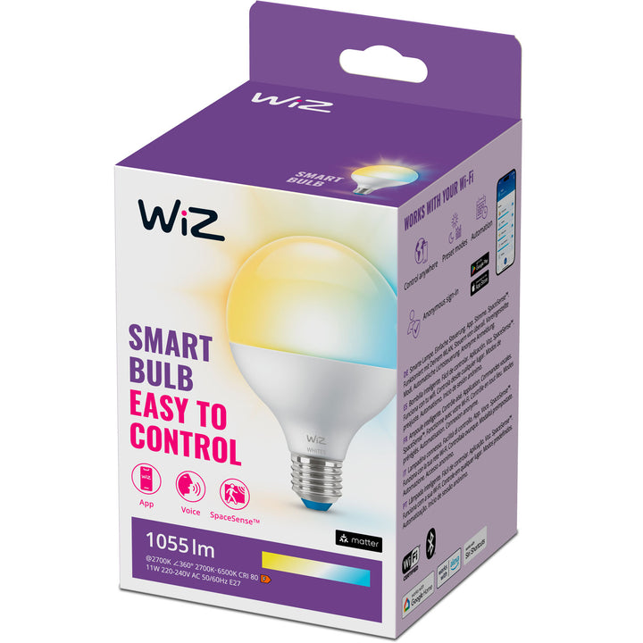 WiFi Smart LED E27 G95 75W 1055lm Varm-kallvit