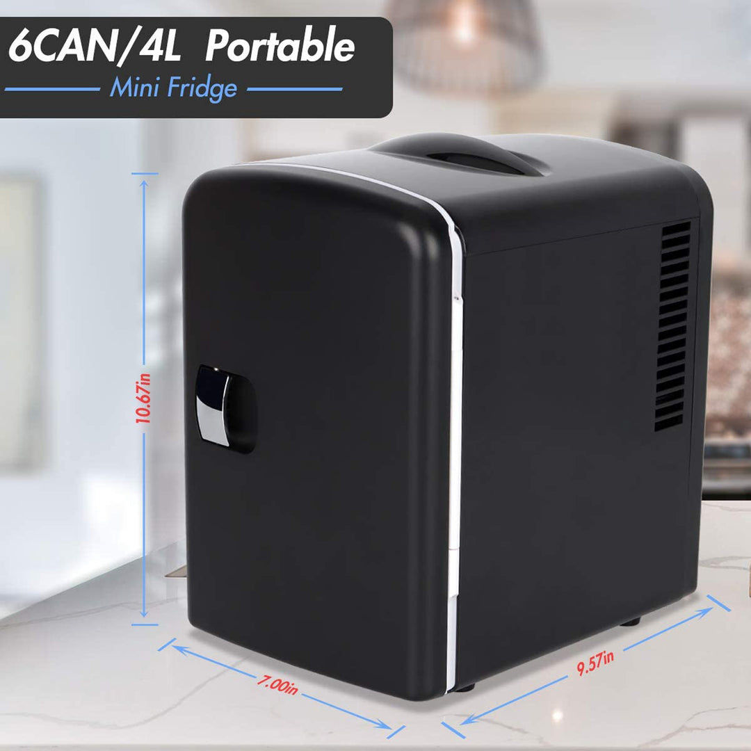 Mini-kyl/värmeskåp 4Liter 220V + 12V adapter MFR-401B Svart