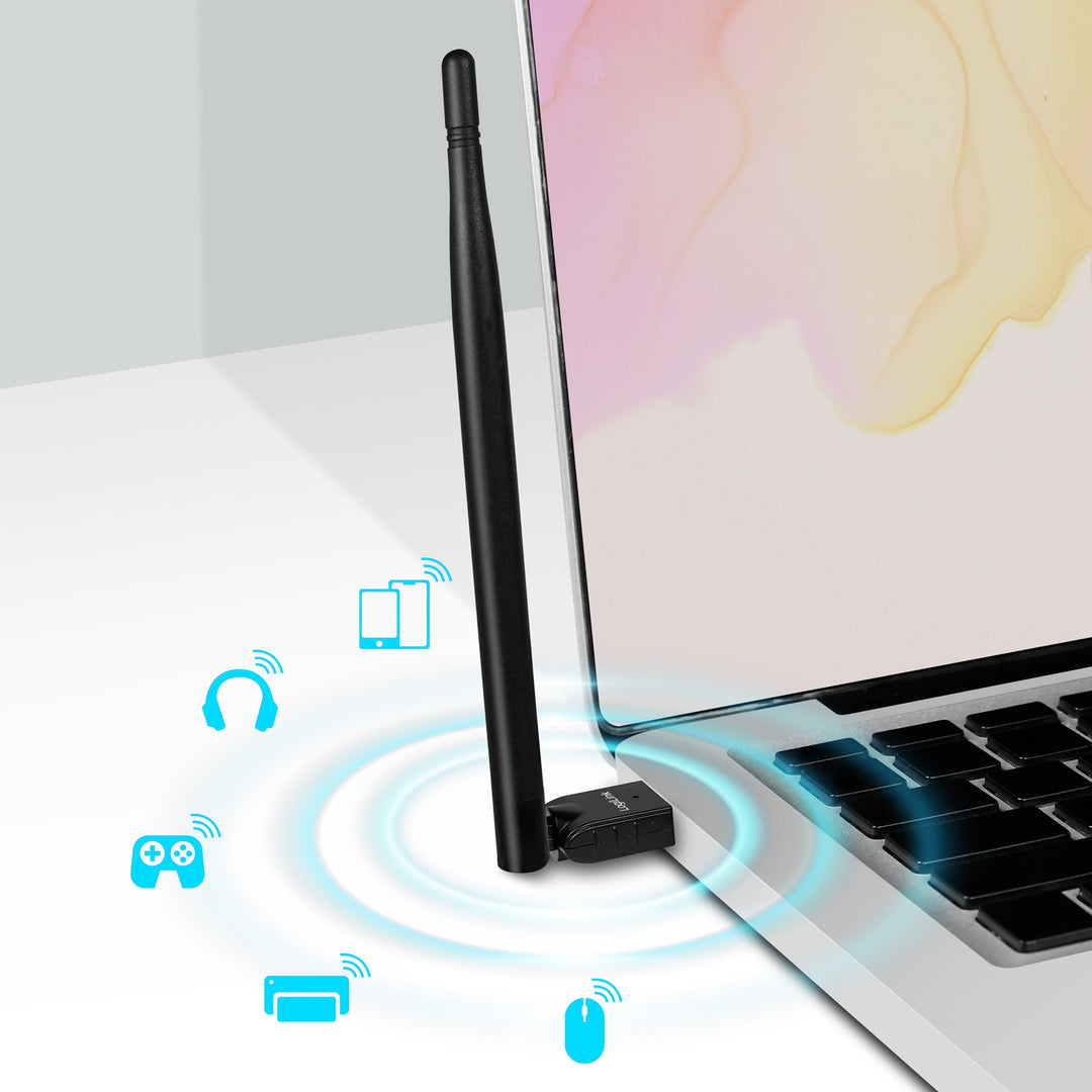 USB-adapter Bluetooth 5.3 med antenn 150 m