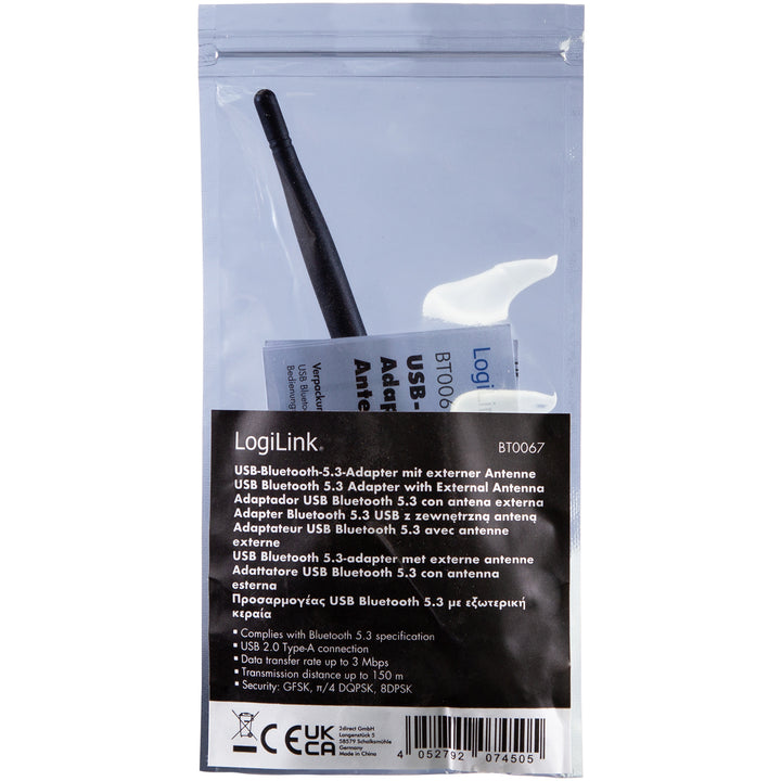 USB-adapter Bluetooth 5.3 med antenn 150 m