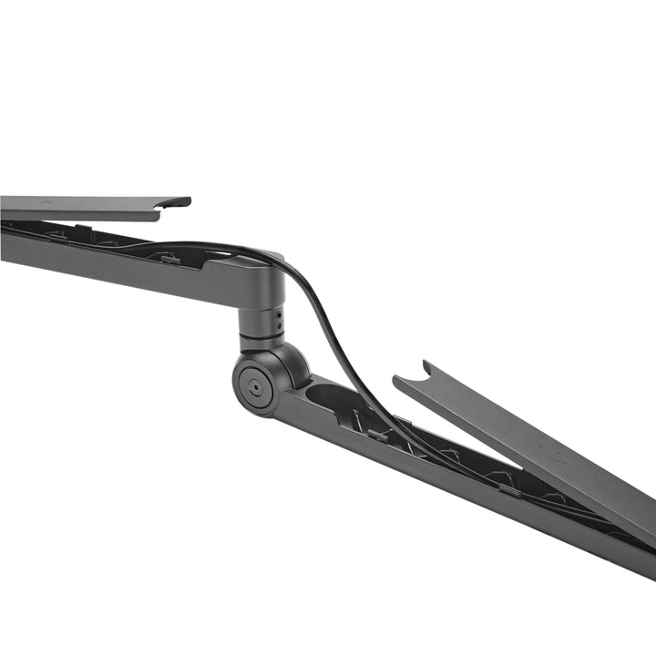 Professionell studiomikrofonarm med kabelhantering Aluminium Svart