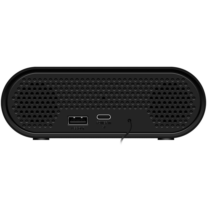 Klockradio Temp/Luftfuktighet USB-C/Batteridrift Svart