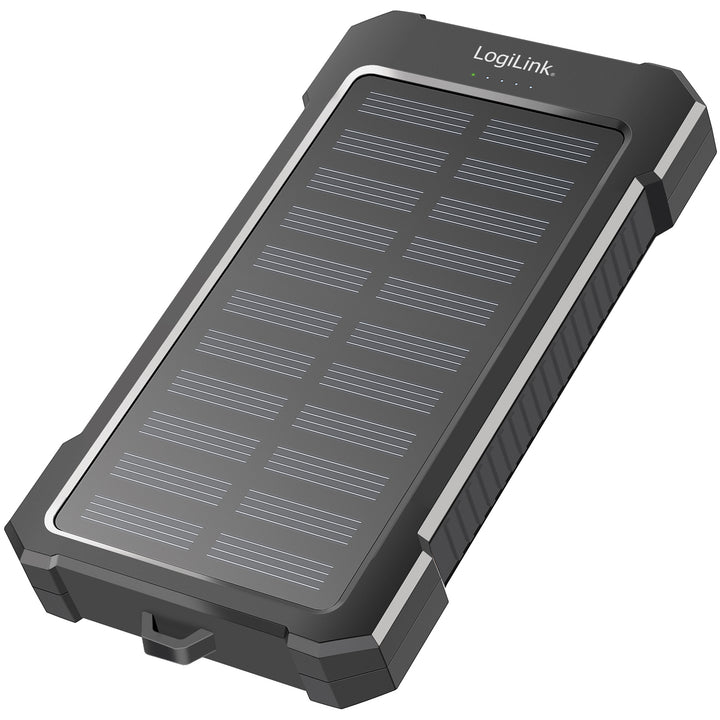 PowerBank 10.000 mAh 12W Solcell Svart