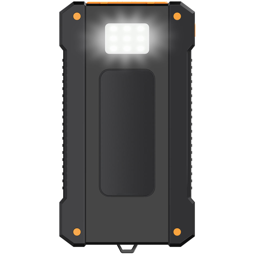 PowerBank 10.000 mAh 12W Solcell Svart