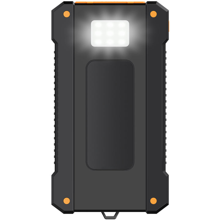 PowerBank 10.000 mAh 12W Solcell Svart