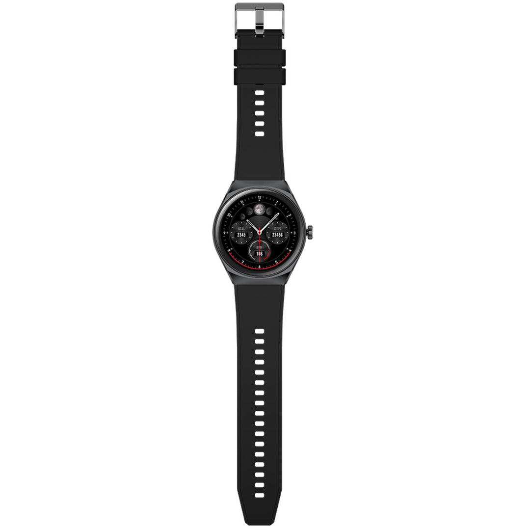 Trainerhalo Smartwatch med rund urtavla Svart