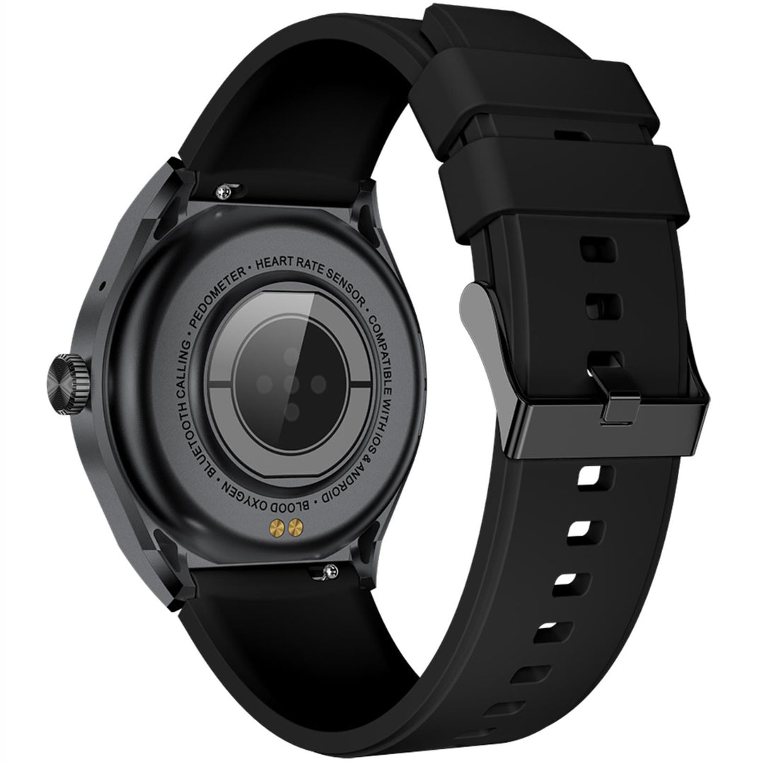Trainerhalo Smartwatch med rund urtavla Svart