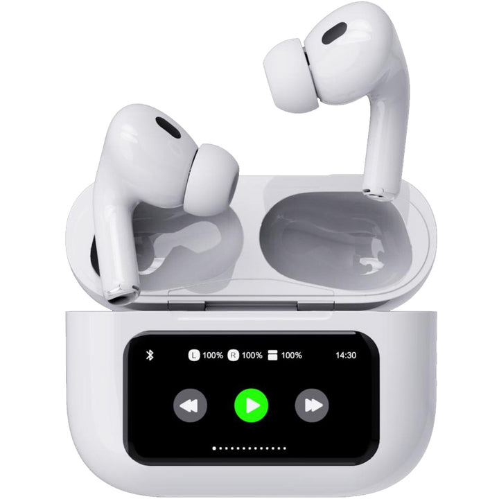 Hörlurar In-Ear TWS ANC ENC LED Sound LED Vit