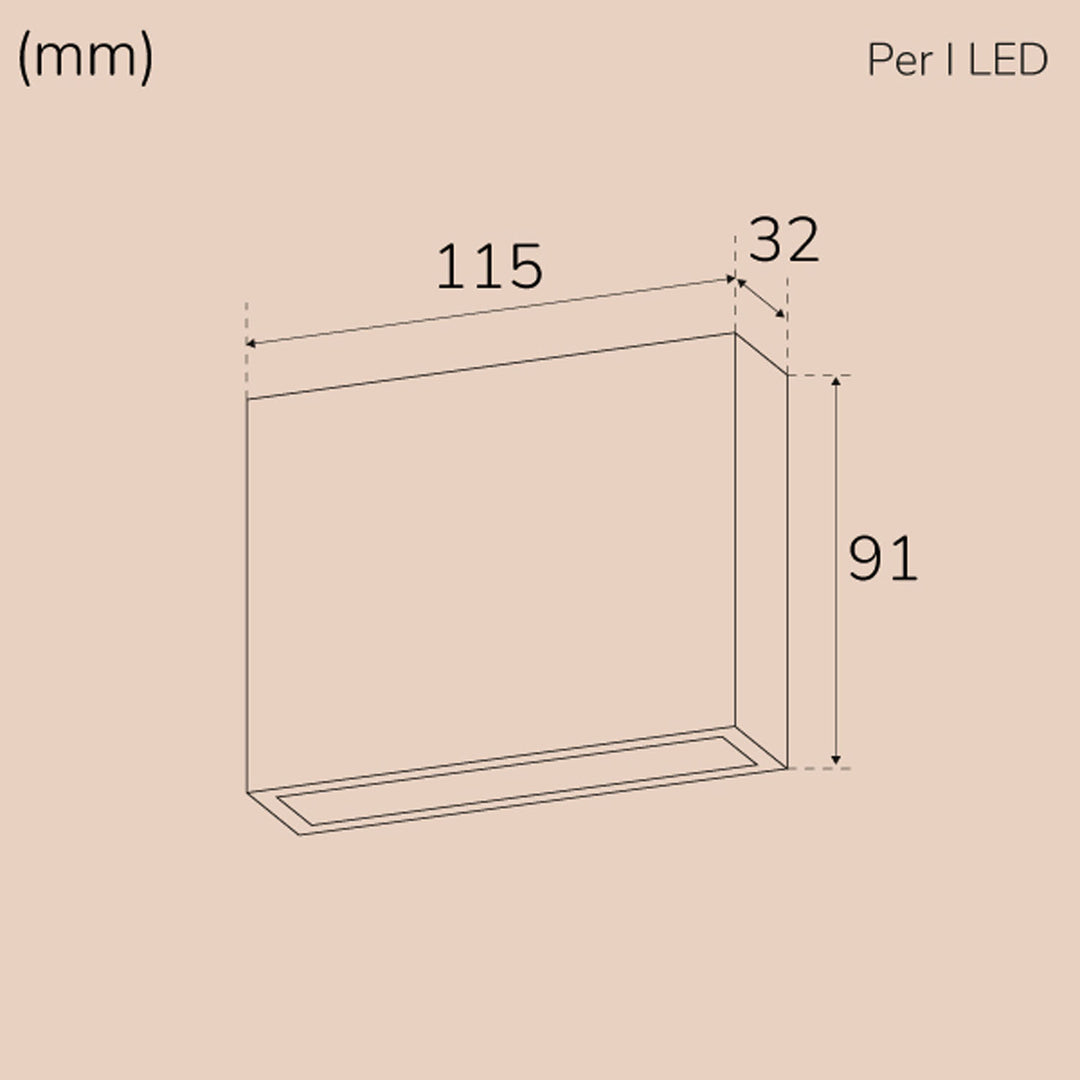 Per I Väggarmatur LED IP54 3000K 4W 210lm Corten