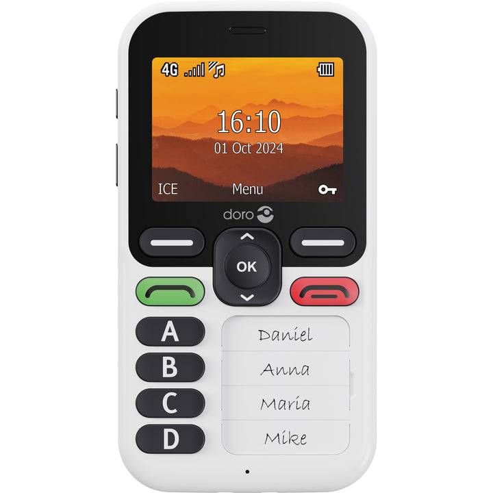 Mobiltelefon 4G Leva X10 Vit/Svart