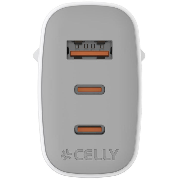 USB-laddare GaN 1 x USB-A + 2 x USB-C PD 65W
