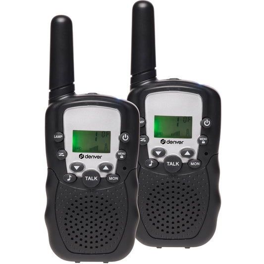 Walkie Talkie Två handenheter Åtta kanaler WTA-449 Svart