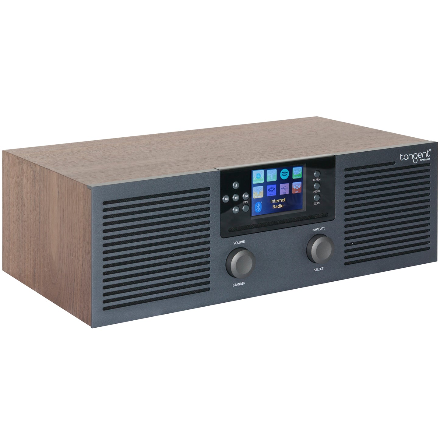 Radio Fem FM/DAB+/Internet CD Bluetooth Stereo Valnöt
