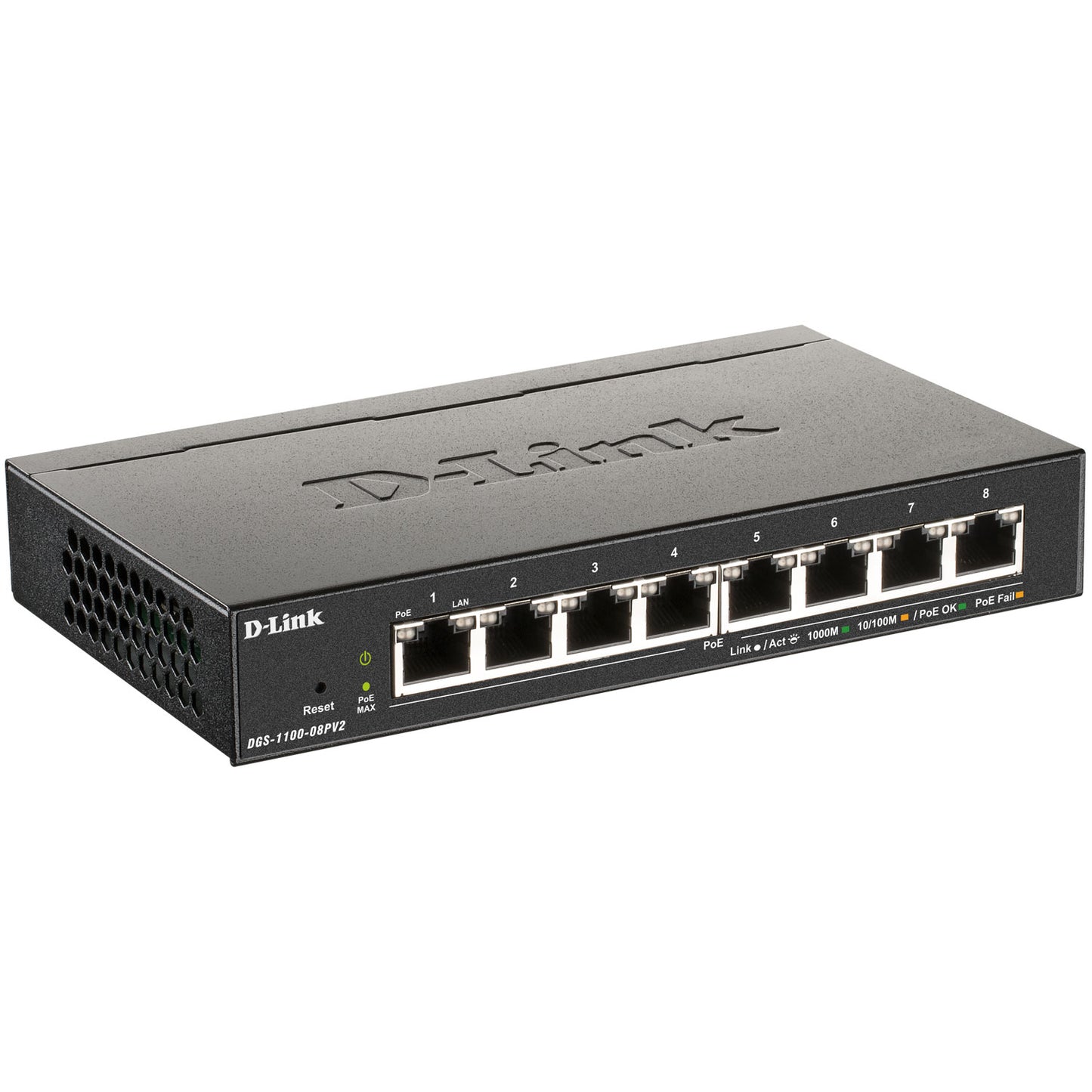 DGS-1100-08PV2 8-Port PoE Administrerbar Gigabitswitch