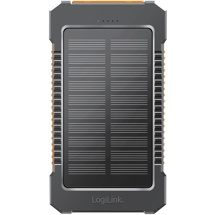 PowerBank 6.000 mAh 10W Solcell Svart/Orange