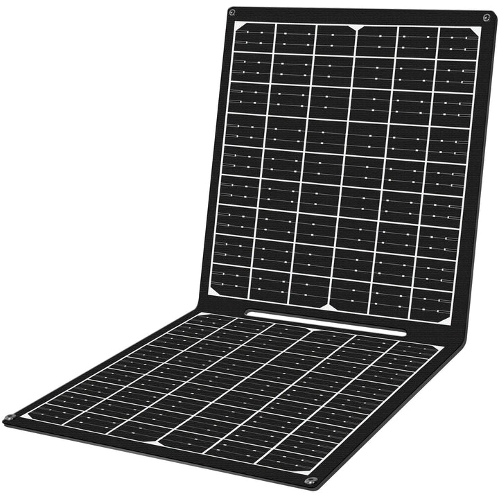 Vikbar solcellspanel med USB-laddare 1x USB-C, 1 x USB-A 30W