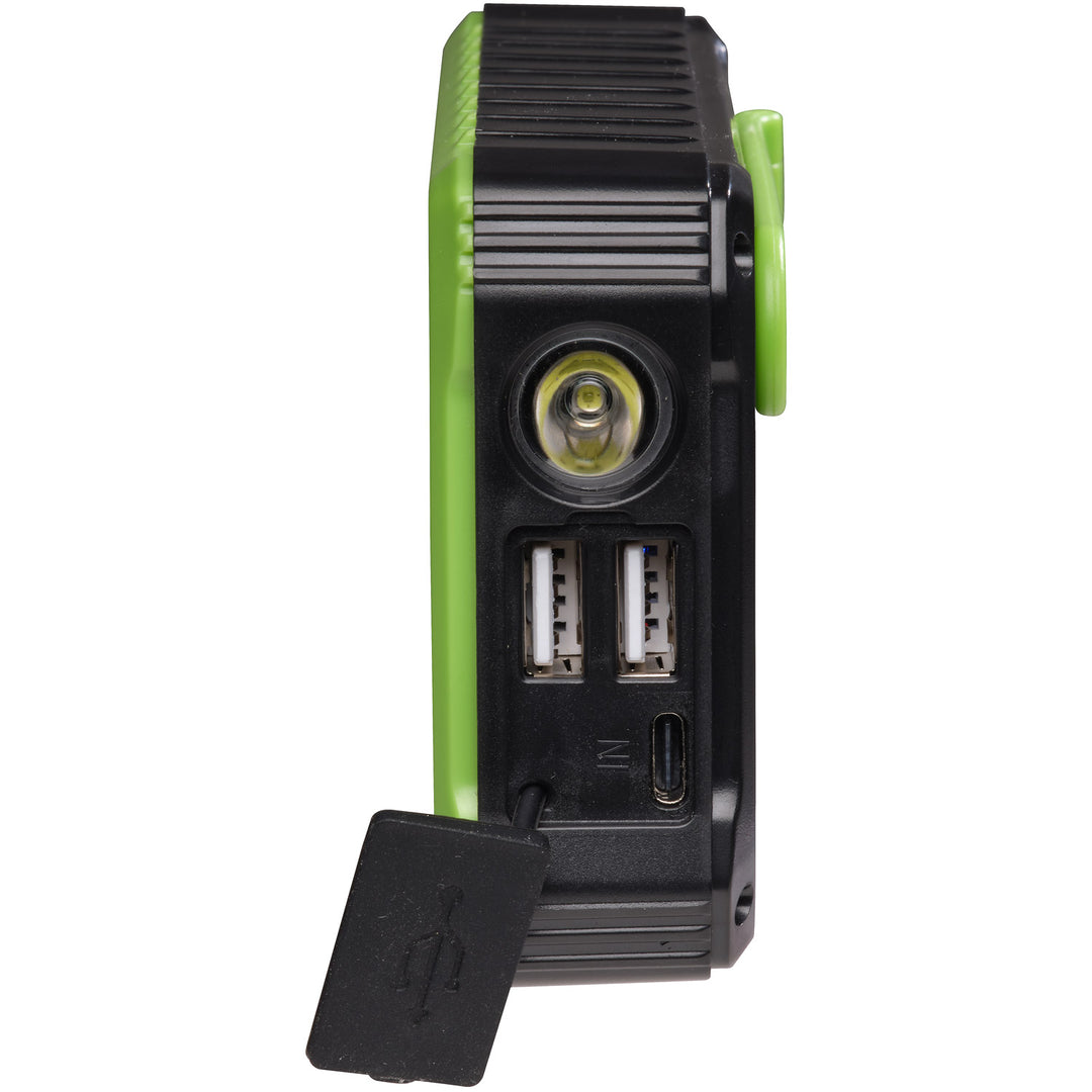 PowerBank 10.000 mAh Solcell Vev Svart/Grön
