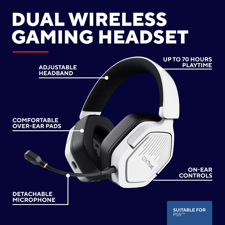 GXT 493PS Carus Trådlöst gamingheadset PS5 Vit