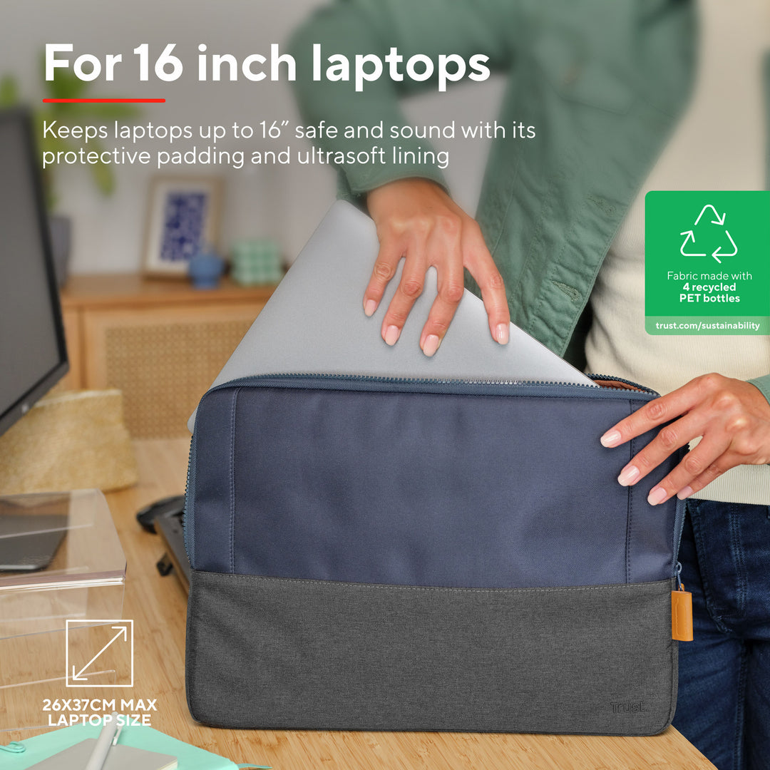 Lisboa Sleeve för laptop 16" Blå