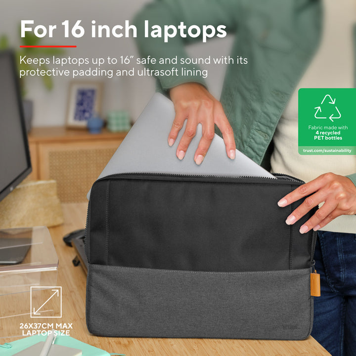 Lisboa Sleeve för laptop 16" Svart