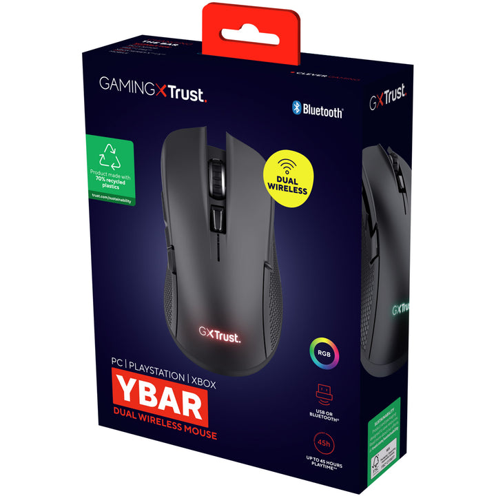 GXT 931 Ybar Trådlös gamingmus Svart