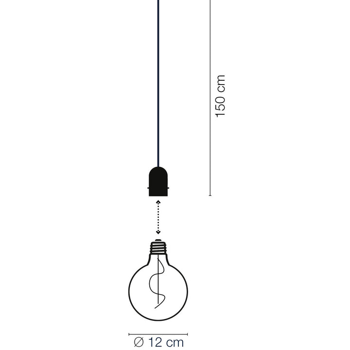 Penny Pendellampa Gravity + DecoBulb XL Smoke