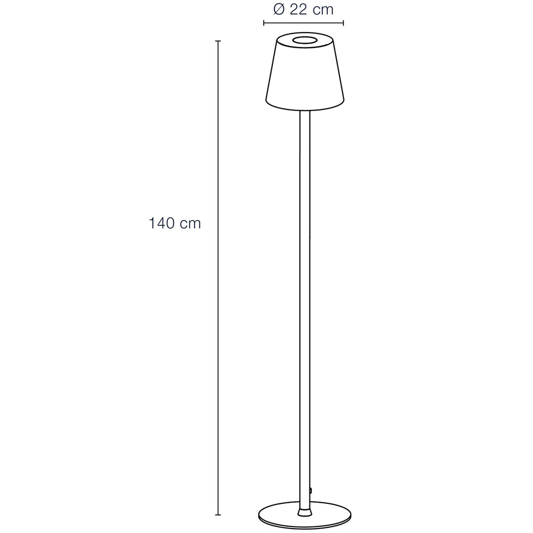 Sofy Golvlampa Dimbar 8W 870lm Grå