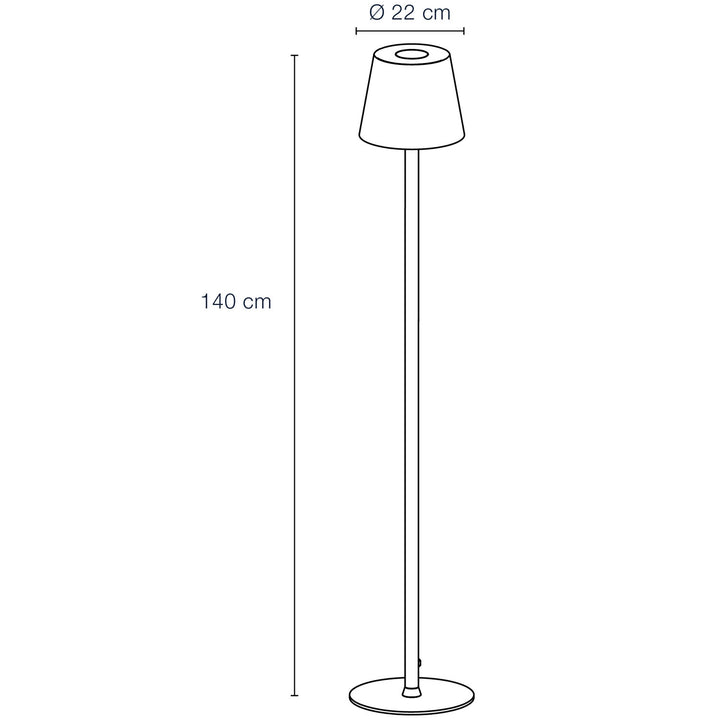 Sofy Golvlampa Dimbar 8W 870lm Grå